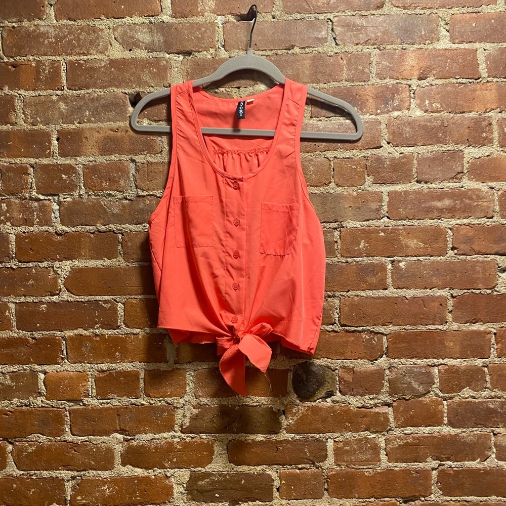 Sayuri tie-front crop top size M